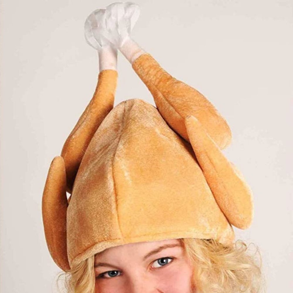 2 Pack Soft Plush Turkey Hats - Thanksgiving Costume Holiday - Novelty Gift - Picture 2 of 2